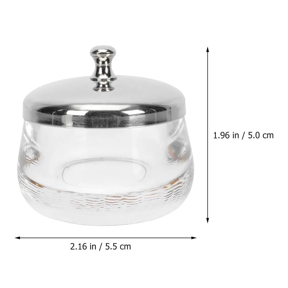 2Pcs Glass Nail Art Liquid Cup Exquisite Design Transparent Durable Mixing Washing Tool for Manicure Enthusiasts