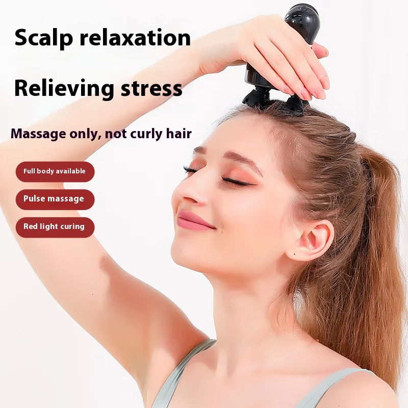 Electric Scalp Massager Hair Kneading Massager Smart Head Massage Scalp 4 Massage Heads Deep Clean and Stress RelaxBody Massager