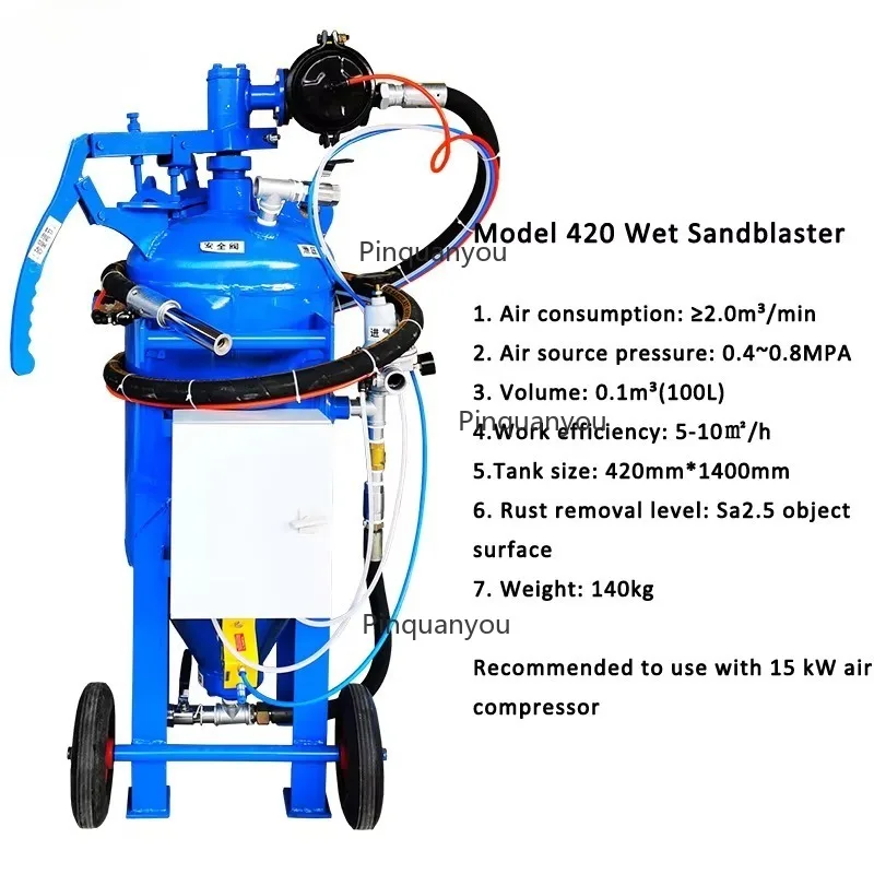 Refurbished Automatic Sandblasting Machine Wet And Dry Steel Polishing Rust Removal Machine for Industrial Use