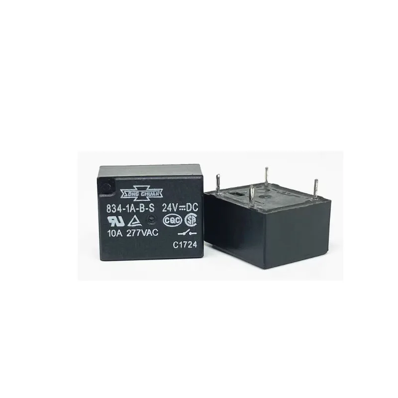HOT NEW 834-1A-B-S 834 1A B S 24VDC 10A 4foot relay