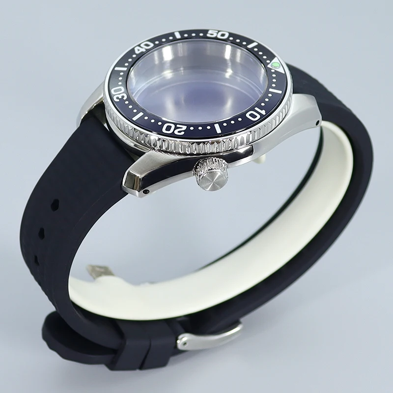 42 มม.นาฬิกายางนาฬิกา Sapphire MOD 3.8 นาฬิกาสกรู Crown Fit Seiko NH35 NH34 NH36 การเคลื่อนไหว 28.5 มม.กันน้ํา