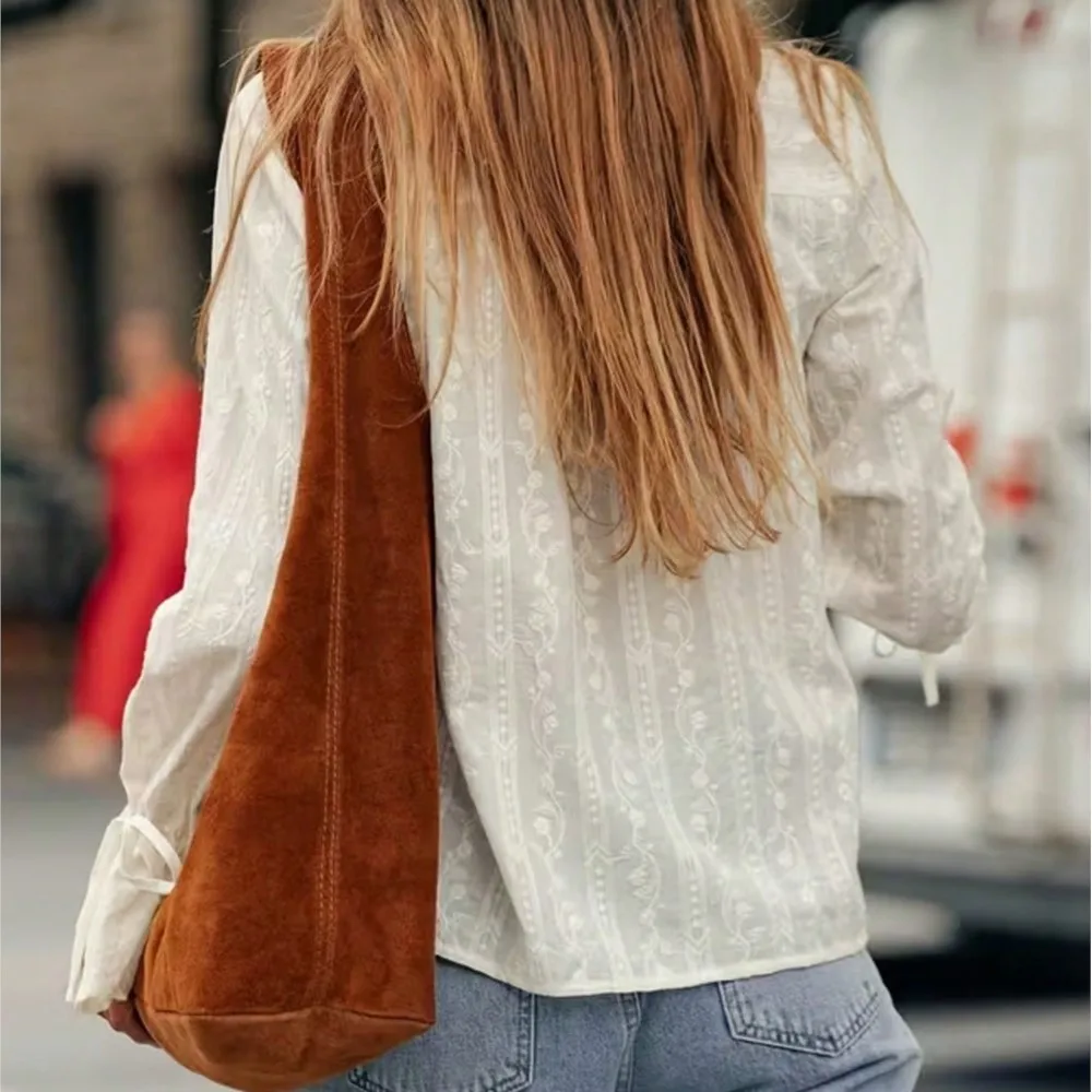 MsChuh Autumn Women's Clothing Solid Color Long Sleeves Shirts Fashion Temperament Commuting All-match Loose Simple Style Casual