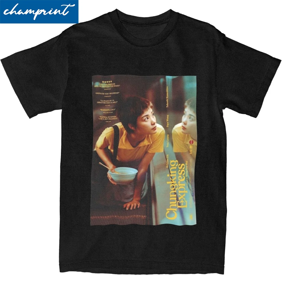 Wong Kar Wai Chungking Express Movie T Shirt Men Women\'s 100% Cotton Funny T-Shirts Round Neck Short Sleeve Clothes Graphic