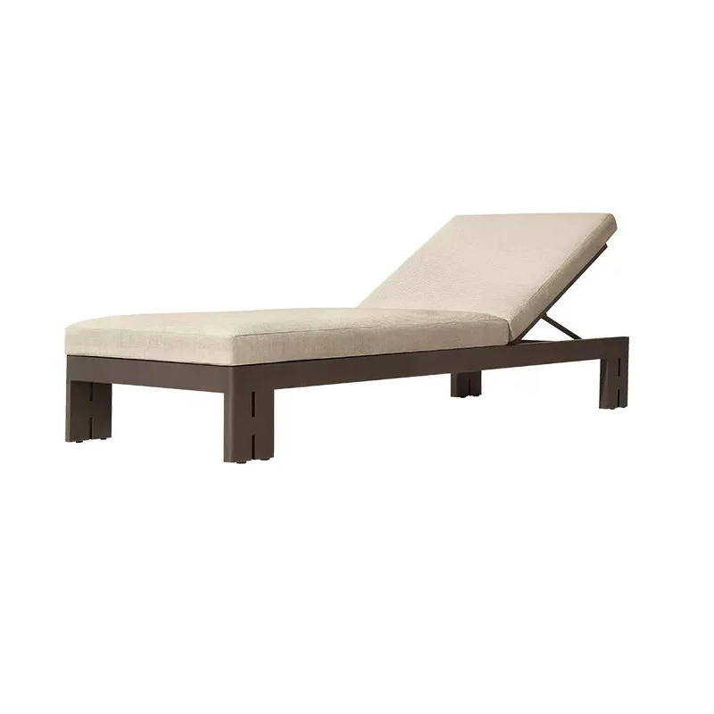 Terrace sun loungers outdoor aluminum sunbathing beach chairs luxury outdoor furniture modern hotel outdoor garden