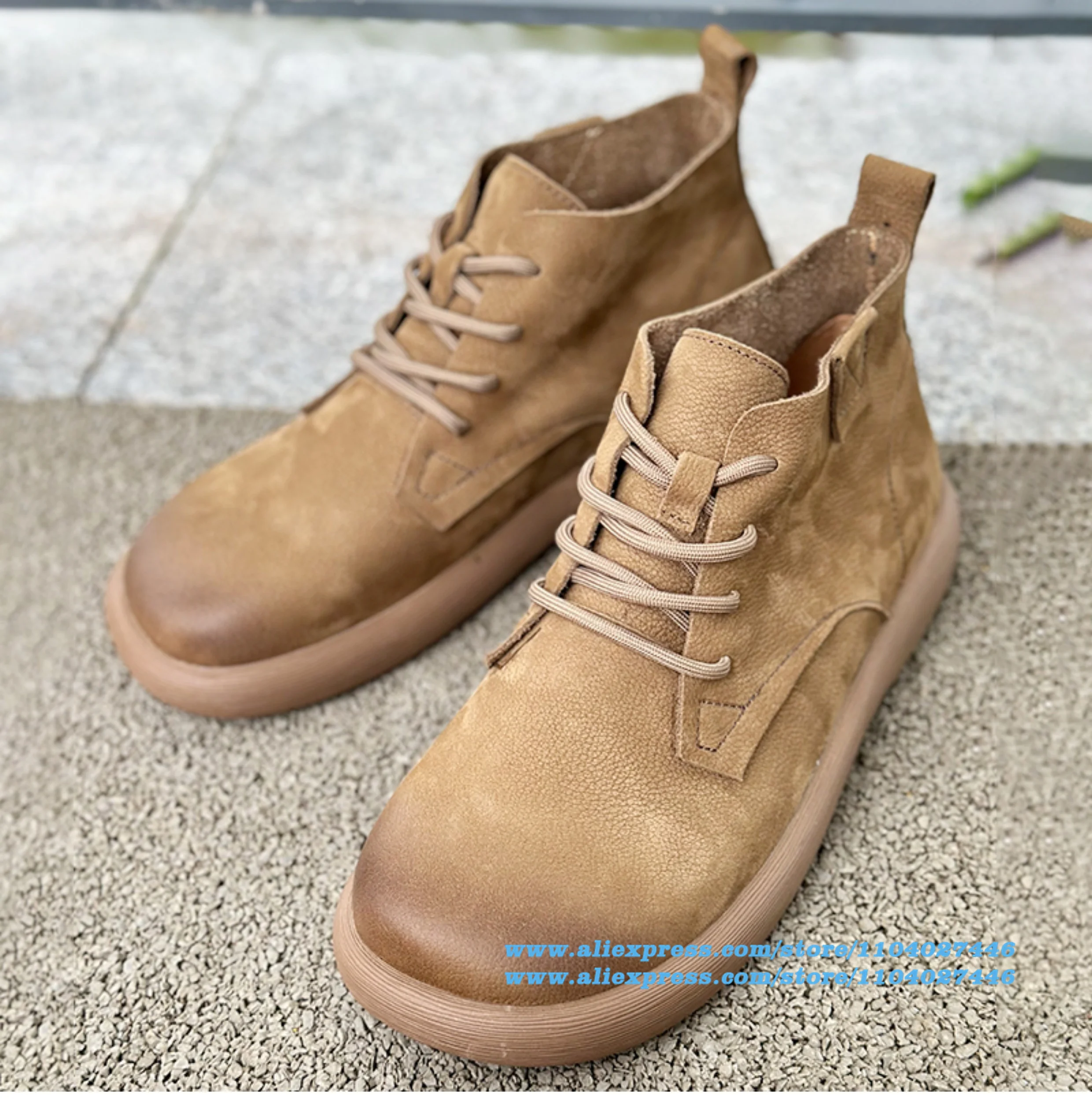 

Soft Leather Soft Sole Men's Shoes Round Toe Lace-Up Casual Shoes Wear-Resistant Trendy Luxury Handmade Shoe Men's Shoes