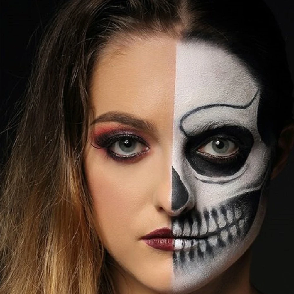 

2pcs Face Paint Diy Face Painting Kit Halloween Body Paint Supplies Festival Party Makeup Pigment For Adults