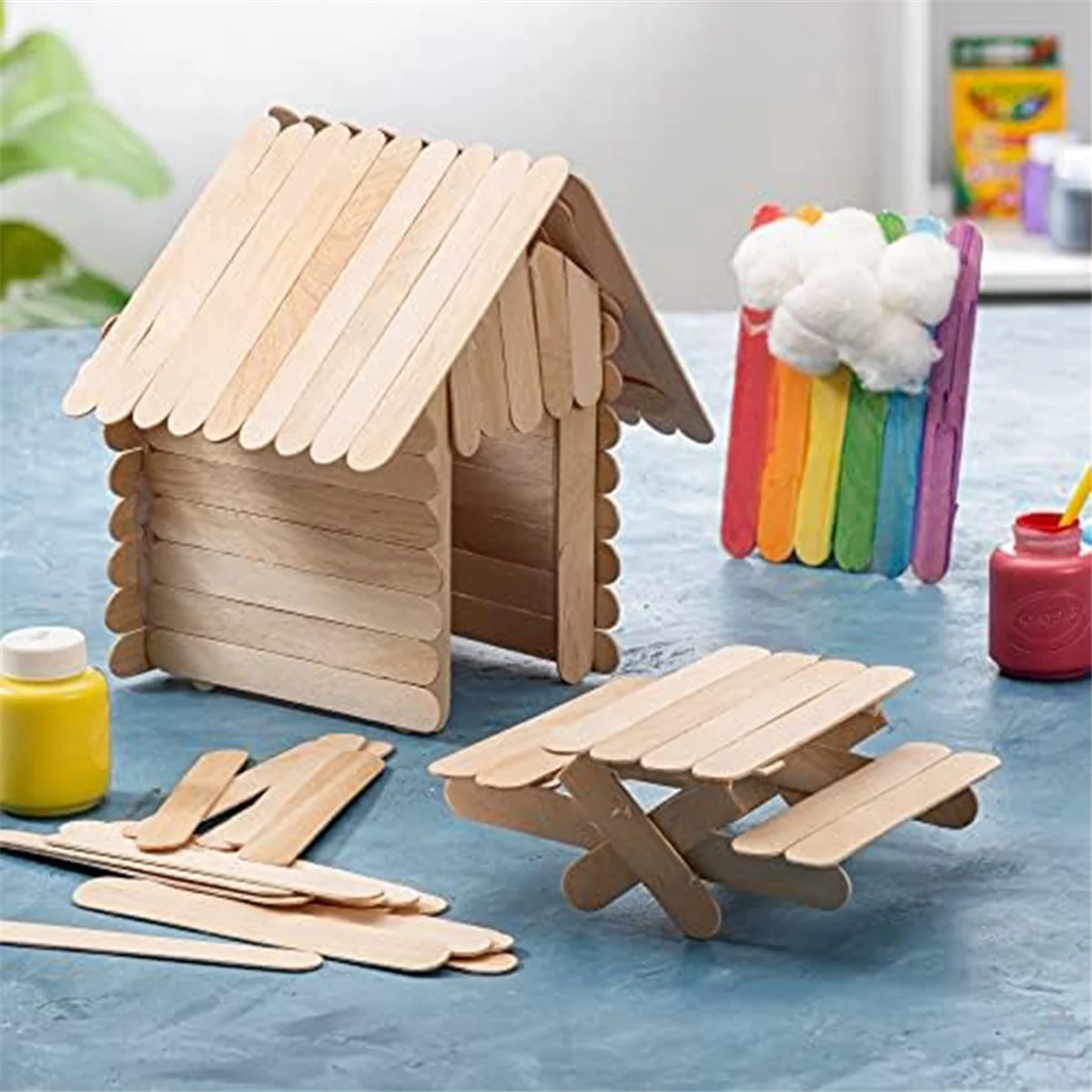 [100 unidades] palitos de paletas de paletas multiusos de madera de 3,6 pulgadas, manualidades, helado, cera, encerado, palitos de madera para depresor de lengua