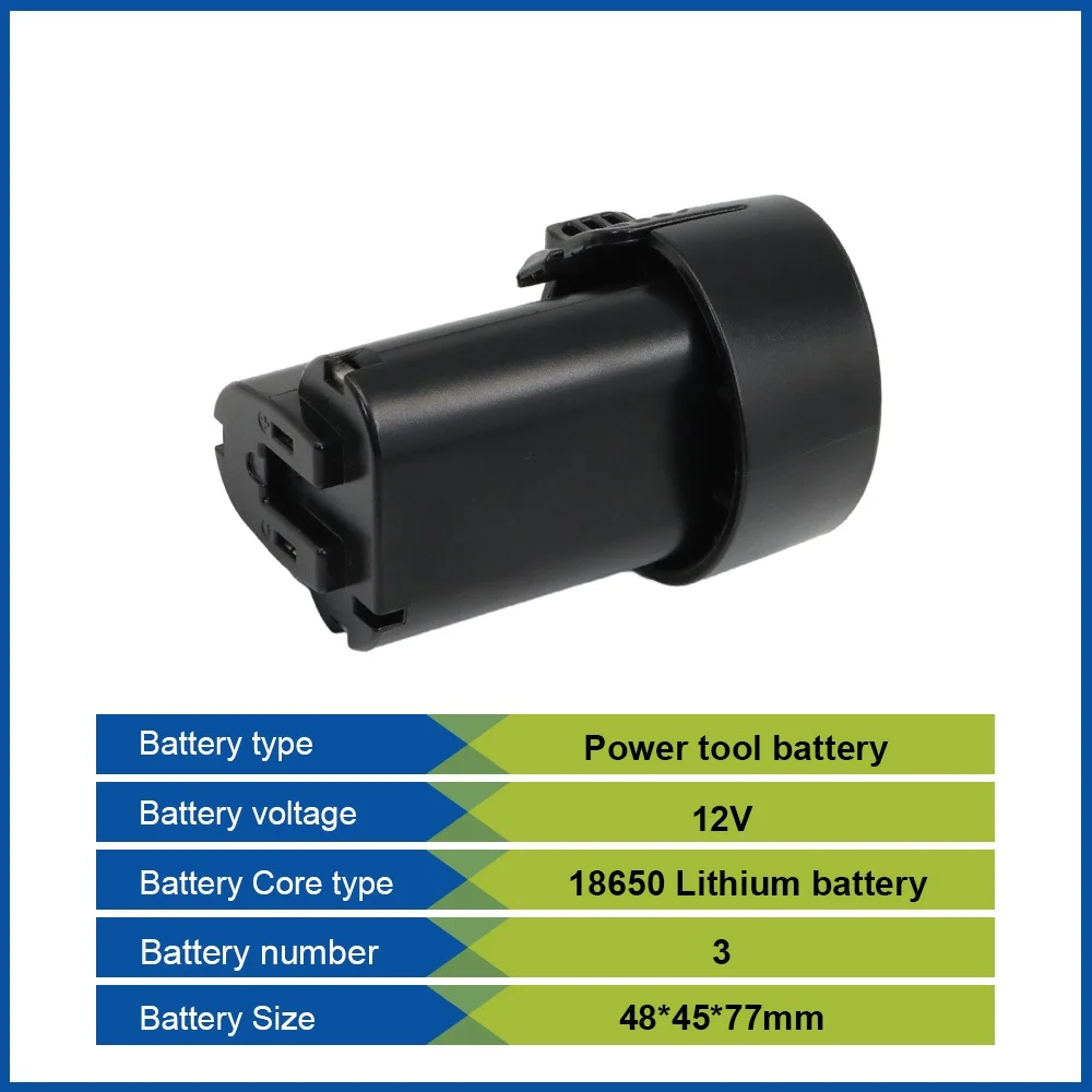 

For Makita 10.8V/12V 2.0Ah 2000mAh BL1013 Rechargeable Li-ion Battery, BL1013 BL1014 BL 1013 BL 1014 LCT203W 194550-6 194551-4