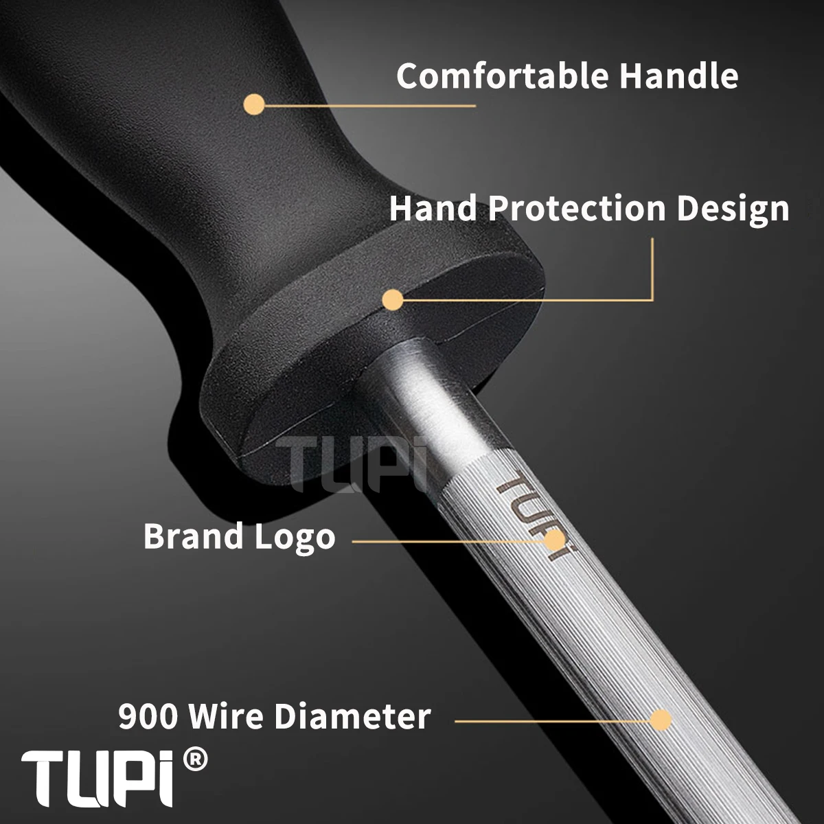

Strong Magnetic Knife Sharpening Stick | Professional Butcher High-Carbon Sharpening Rod | 900-thread knife sharpening rod