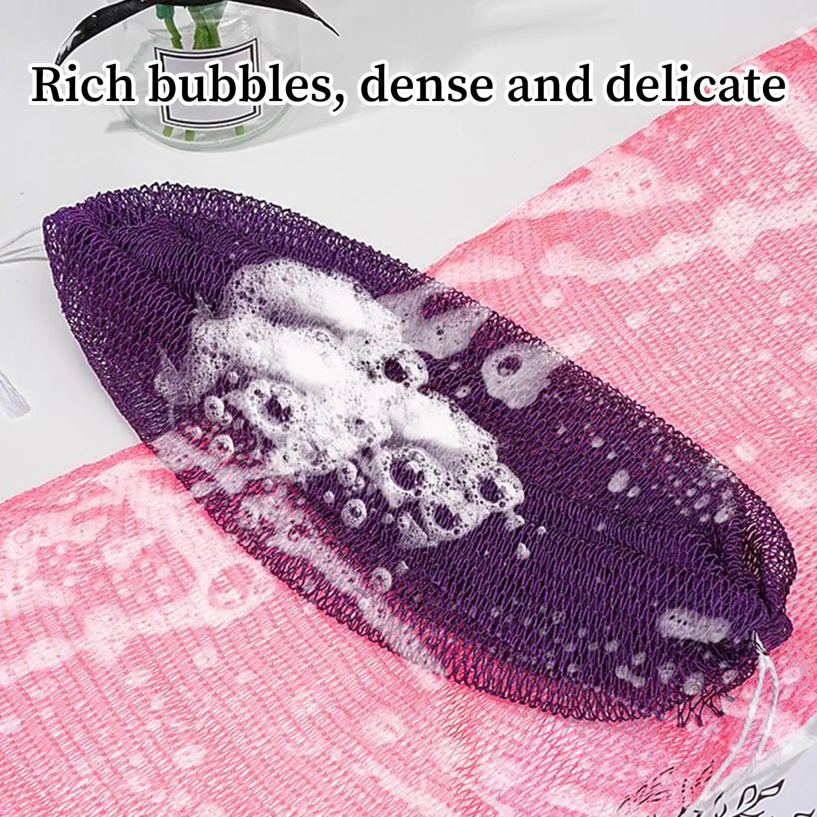 

1pcs African Net Bath Sponge Exfoliating Washcloth Double Side Loofah Towel Back Shower Scrubber for Getting Smoothing Skin