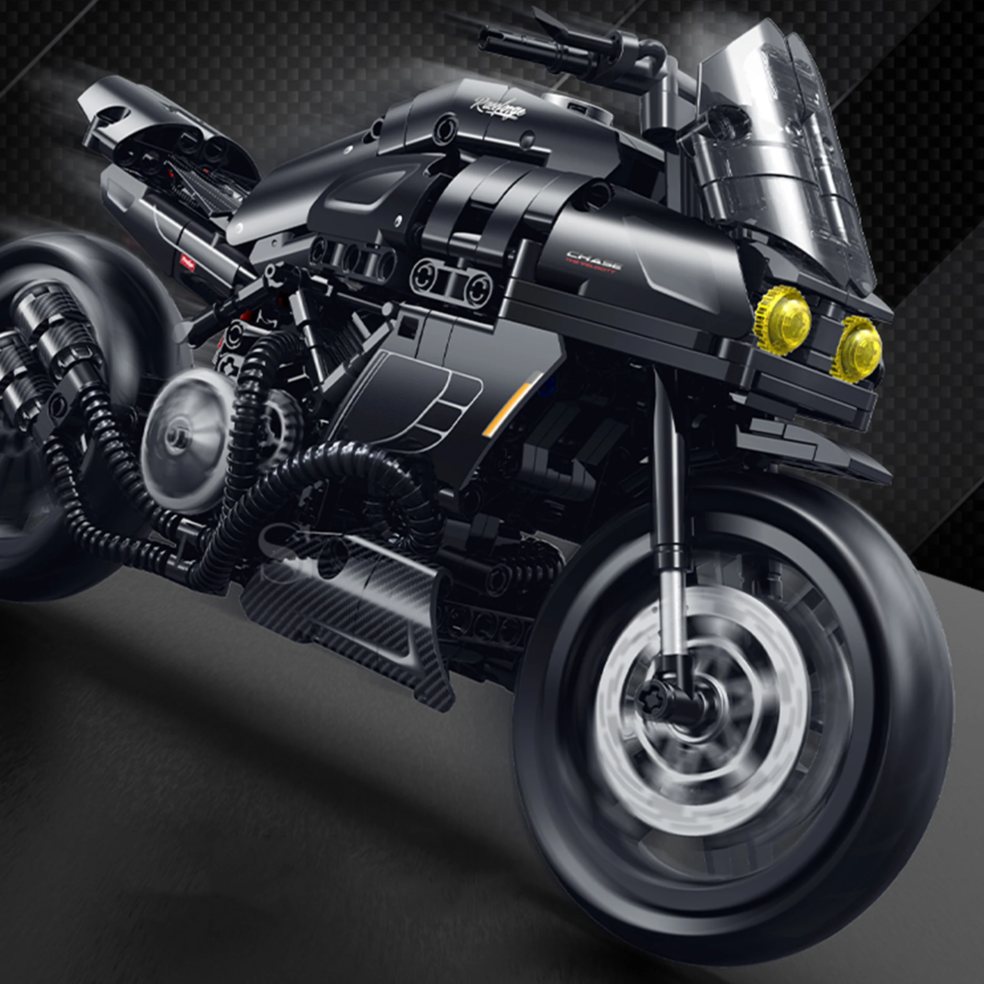 540 قطعة كبيرة الشيطان دراجة نارية بنة 1:8 سرعة التقنية سباق الرياضة دراجة نارية الطوب لعب للأطفال الكبار هدايا عيد ميلاد #5