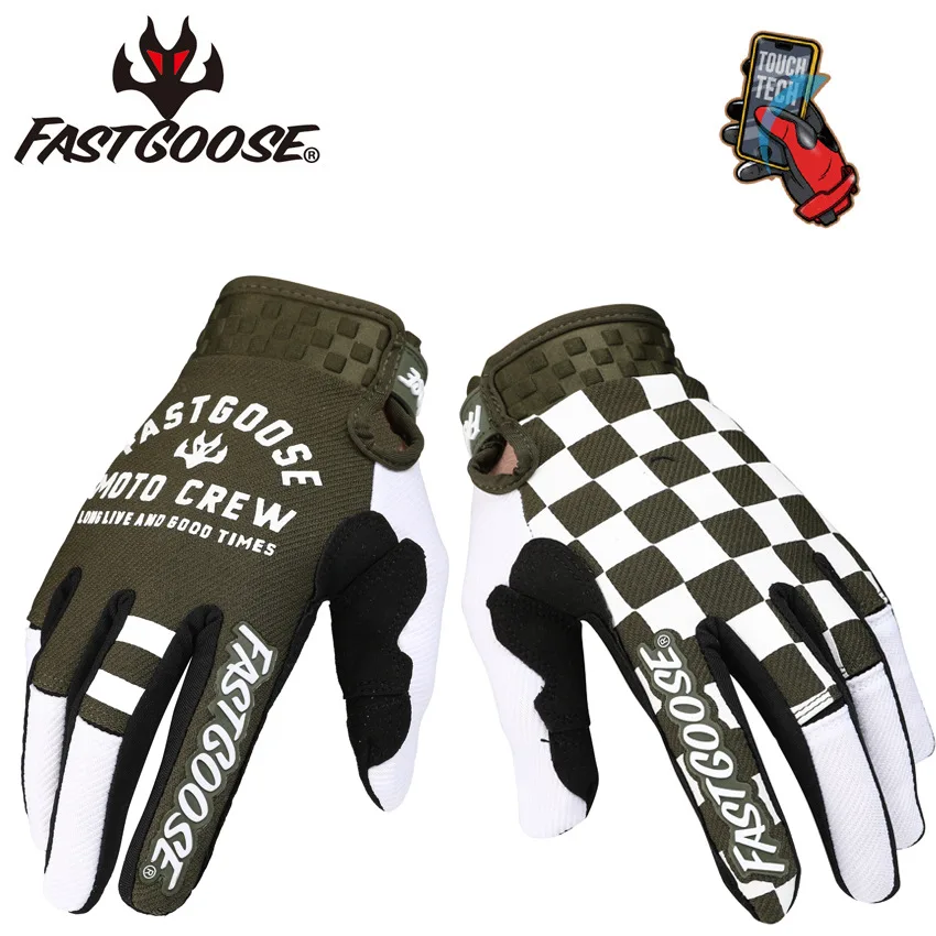 Fastgoose Motocross MX Sport Gloves Retro Rider Motorcycle Mountain Bike BMX DH MTB Cycling Riding Gloves