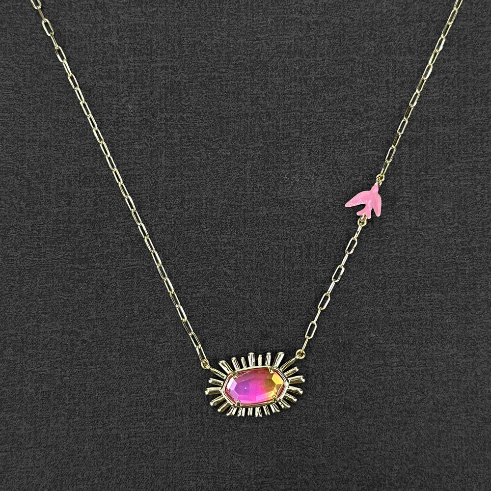 VKVVA Fashion Jewelry New Spring Style Elisa Bird Gold-plate Short Pendant Necklace for Lover Gifts, Three Color Optional - Image 3