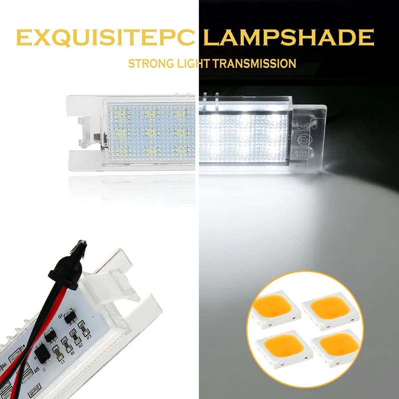 2Pcs Canbus LED 번호판 조명 Alfa Romeo 147 156 159 166 Giulietta Mito Brera 스파이더 GT 쿠페 자동차 번호판 램프