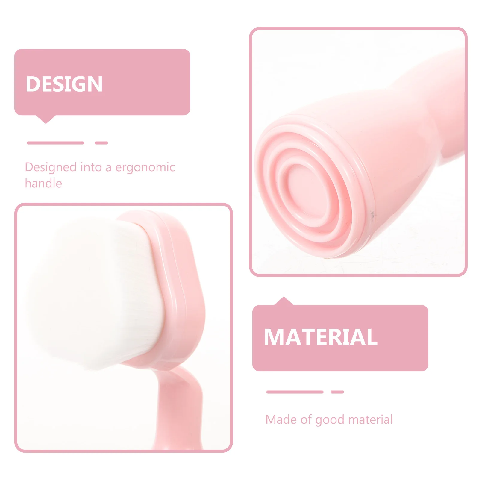 

Facial Cleaning Brush Ergonomic Handle Soft Flexible Face Wash Brush for Exfoliating Deep Pore Clean Face Scrubber