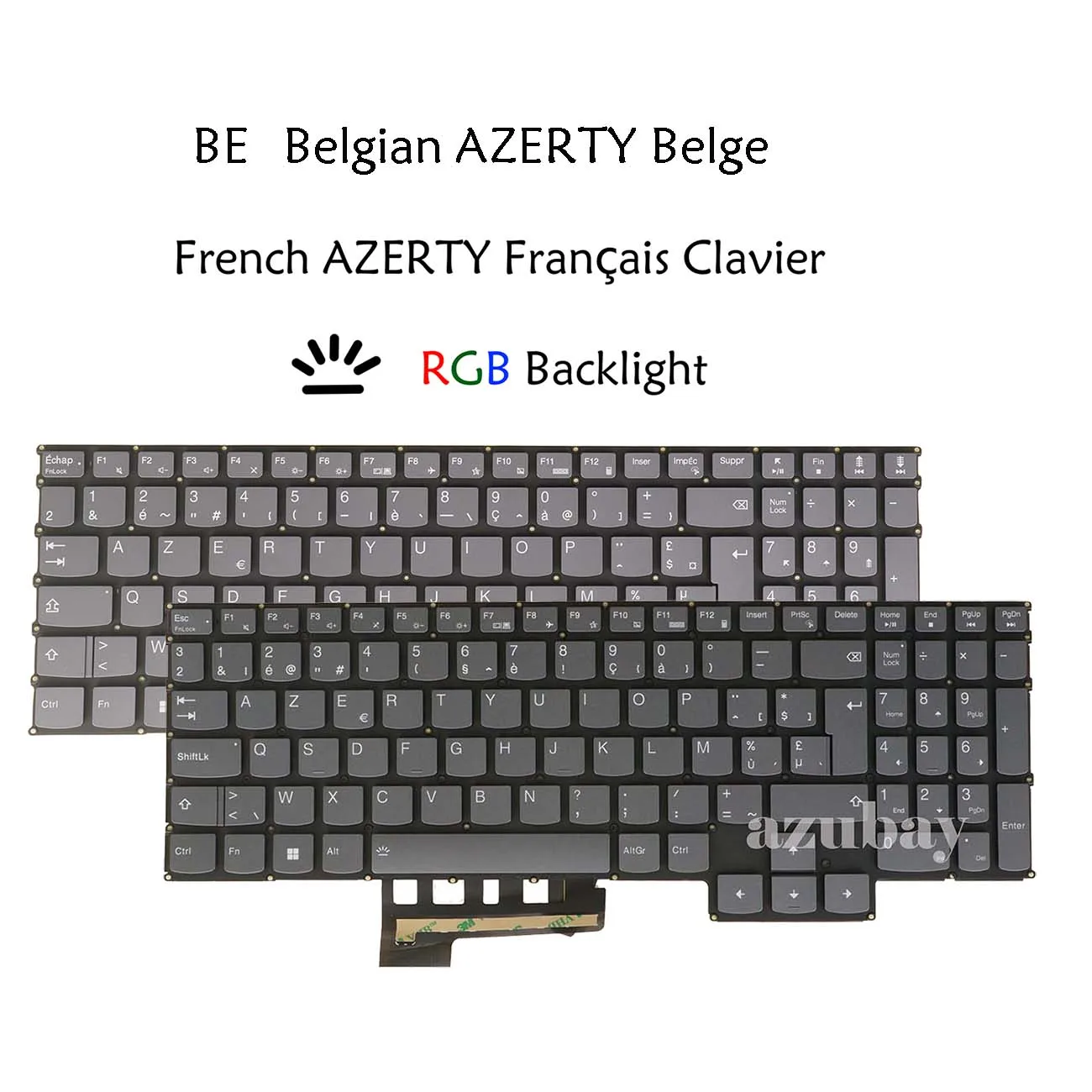 RGB Backlit replacement Laptop Keyboard For Lenovo Legion 5 15ARP8 83EF, 5 15APH9 83EG, 5 15IRX9 83JJ, Belgian FR French AZERTY