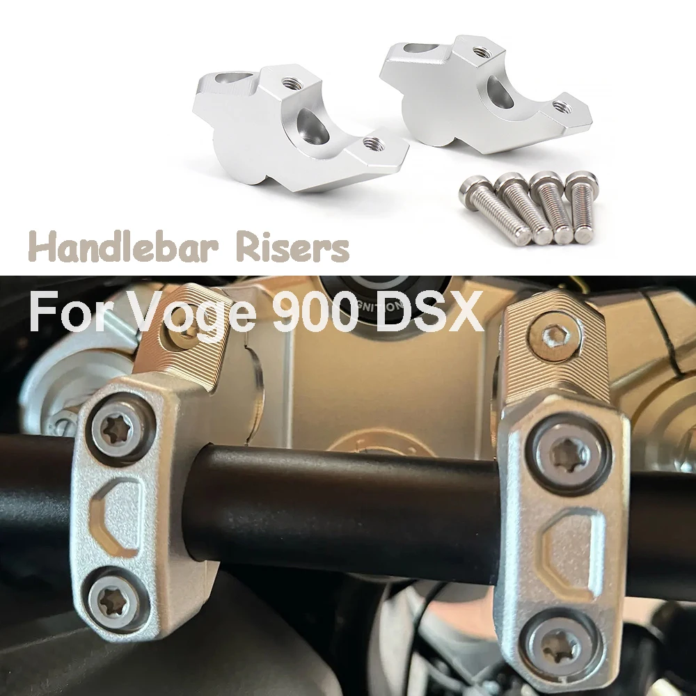 

For Voge 900 DSX DSX900 DS 900 X DS900X New 1 pair Motorcycle Accessories Silver Aluminum Handlebar Riser Bar Mount Handle Clamp