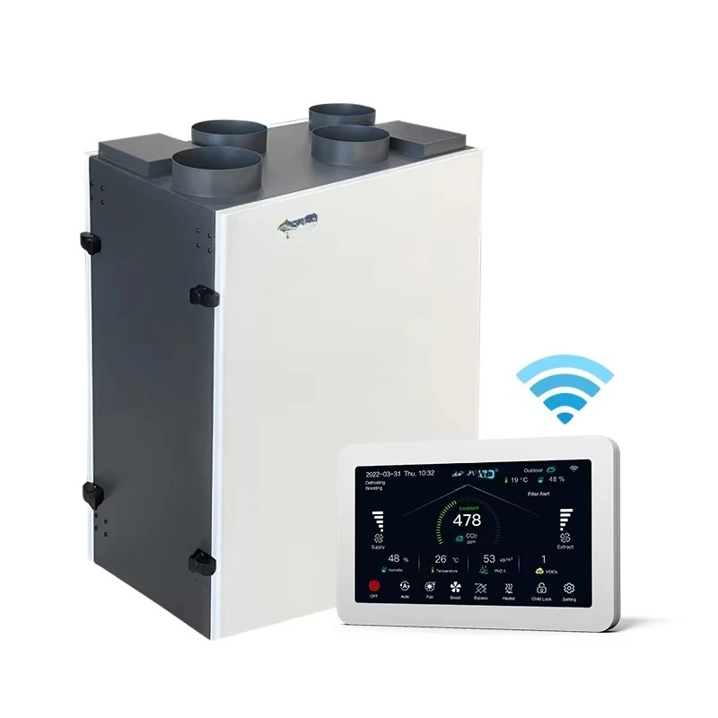 

Efficient heat recovery ventilation Residential HVAC system Bypass free cooling Automatic Erv Hrv air heat exchanger