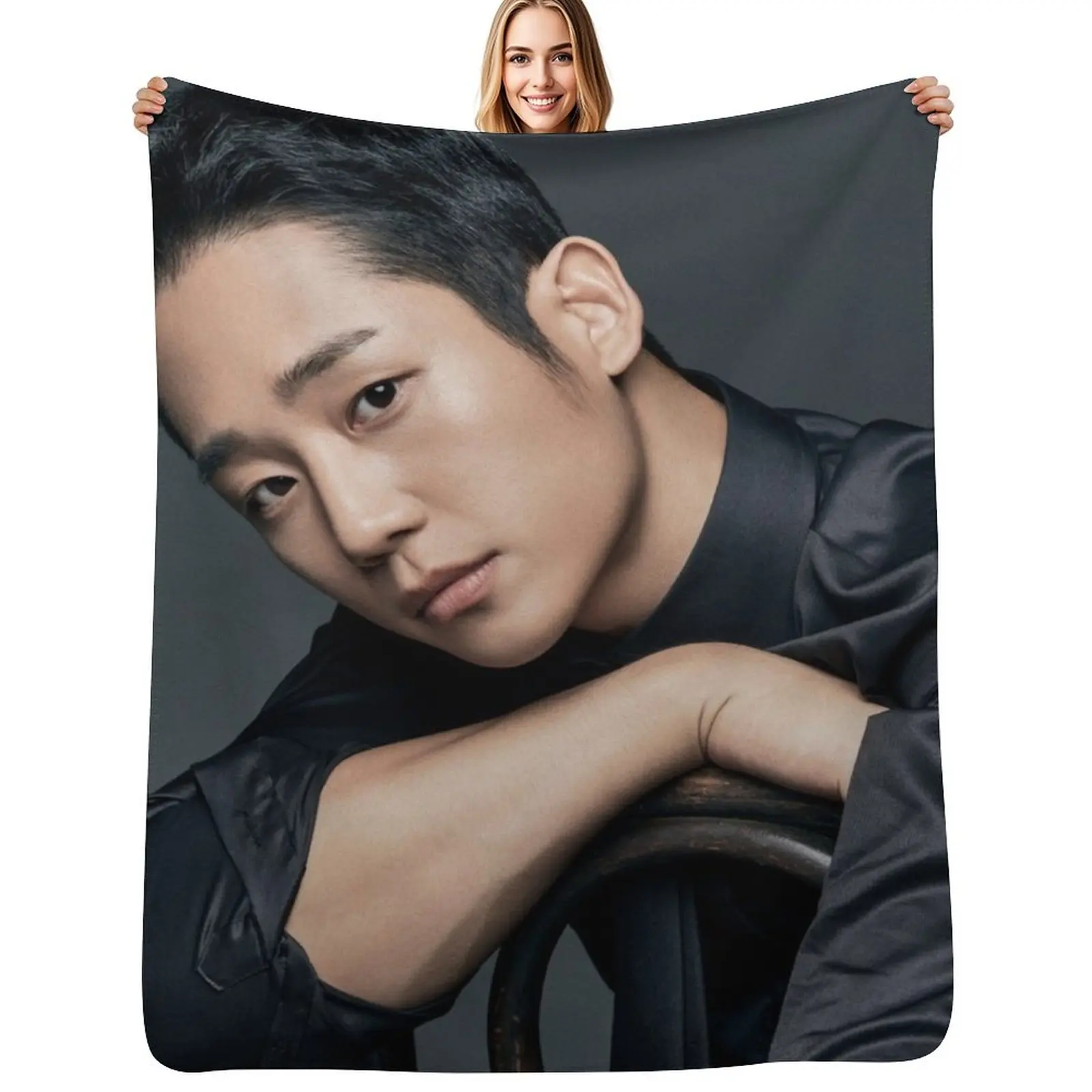 Jung Hae In Throw Blanket Long Lasting Soft Plush Blanket for Daily Use