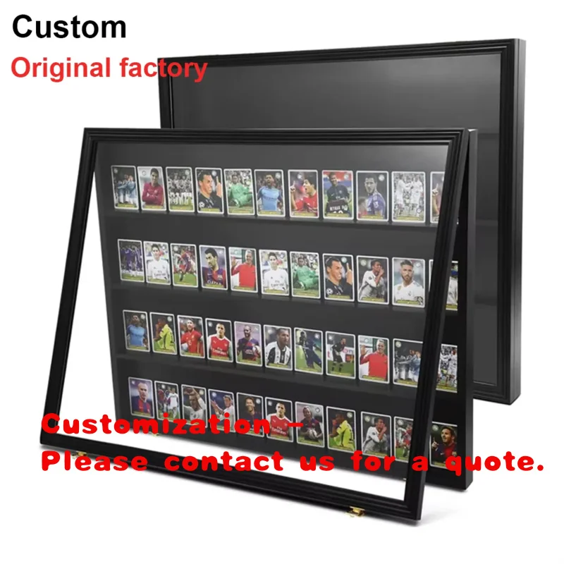 custom.China Flip-Open Cover Acrylic Lid Anti-Fingerprint Glass-Paneled Protective Tcg Card Display Cabi