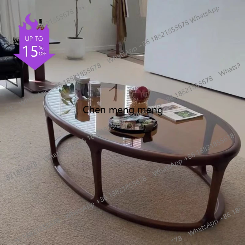 

A51 Chinese-style Living Room Coffee Table North American Black Walnut Solid Wood Coffee Table Italian Minimalist Furniture