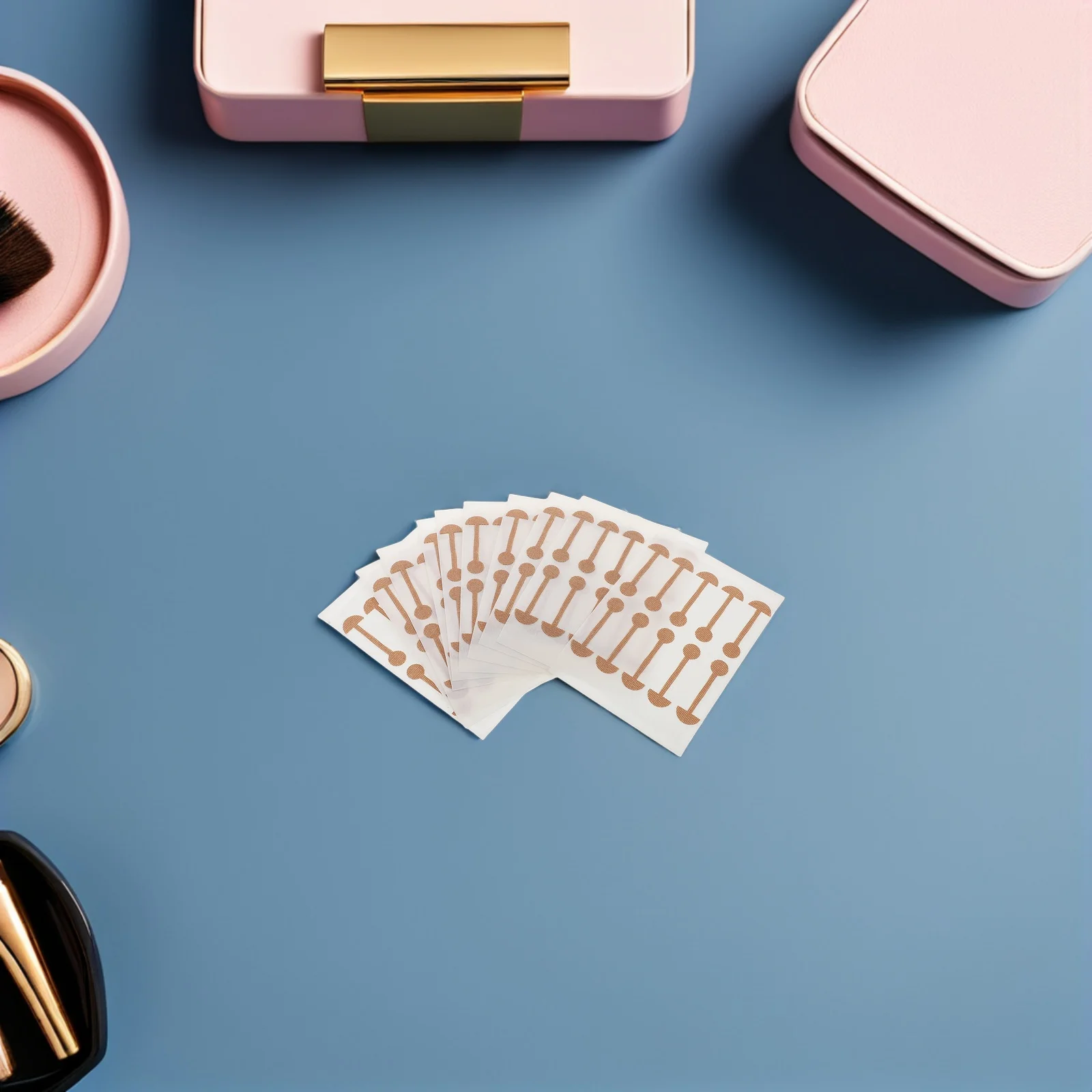 

200pcs Beauty Nose Strips Elastic Self-Adhesive Dumbbell Patches For Nostril Lift Wing Contouring Nasal Reshaping Tool