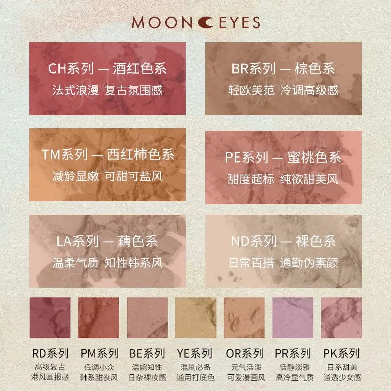 Mooneyes Blush Make-Up Lage Verzadiging Perzik Blush Langdurige Gemakkelijk Toe Te Passen Matte Hoogtepunt Gezichtsuitbreiding Fleuren Huidskleur