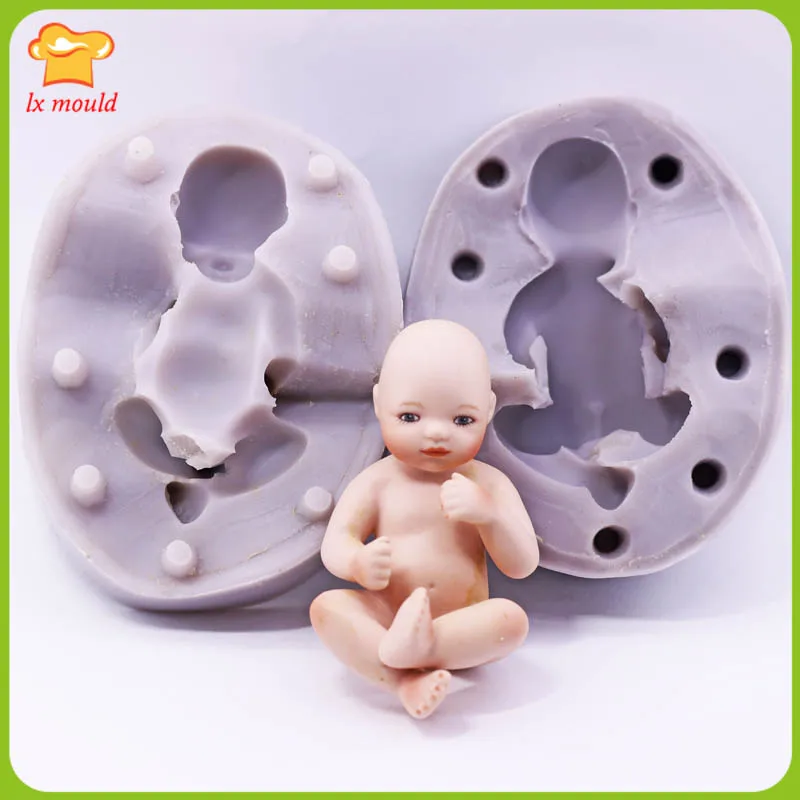 

3D Doll Silicone Molds Kitchen Baked Dessert Fondant Sugarcraft Molds Polymer Clay Cake Decorating Moulds 3D BABY