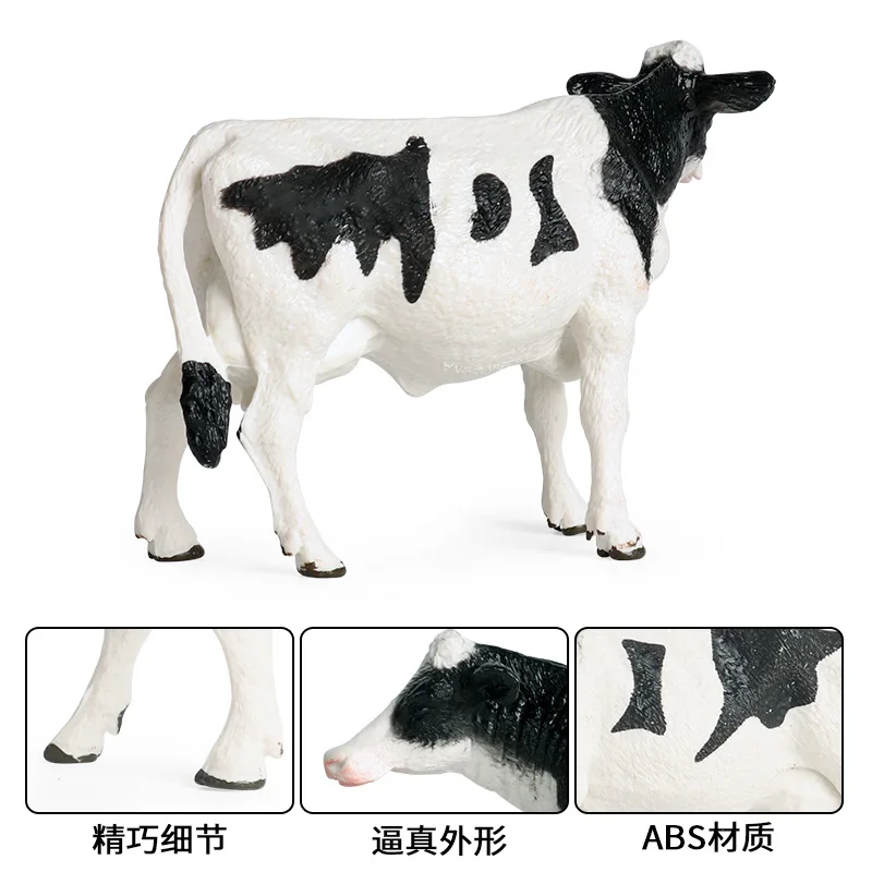 children cognitive simulation animal poultry ranch cow model bull cow plastic toys handmade