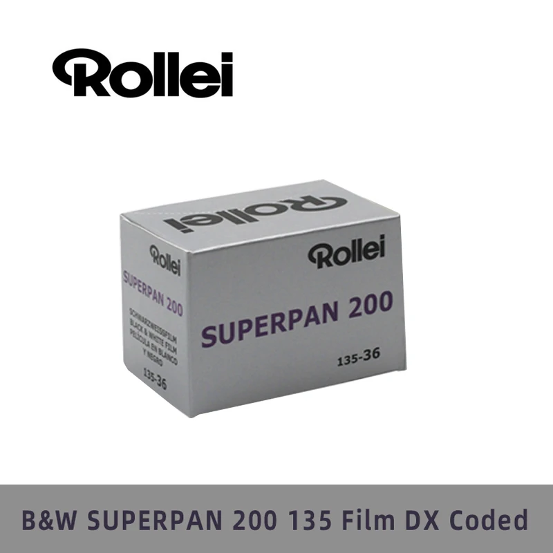 1/3/5Rolls Original Rollei SUPERPAN 200 135 35mm Black&White Negative Film（36 Exposures/Roll）Professional