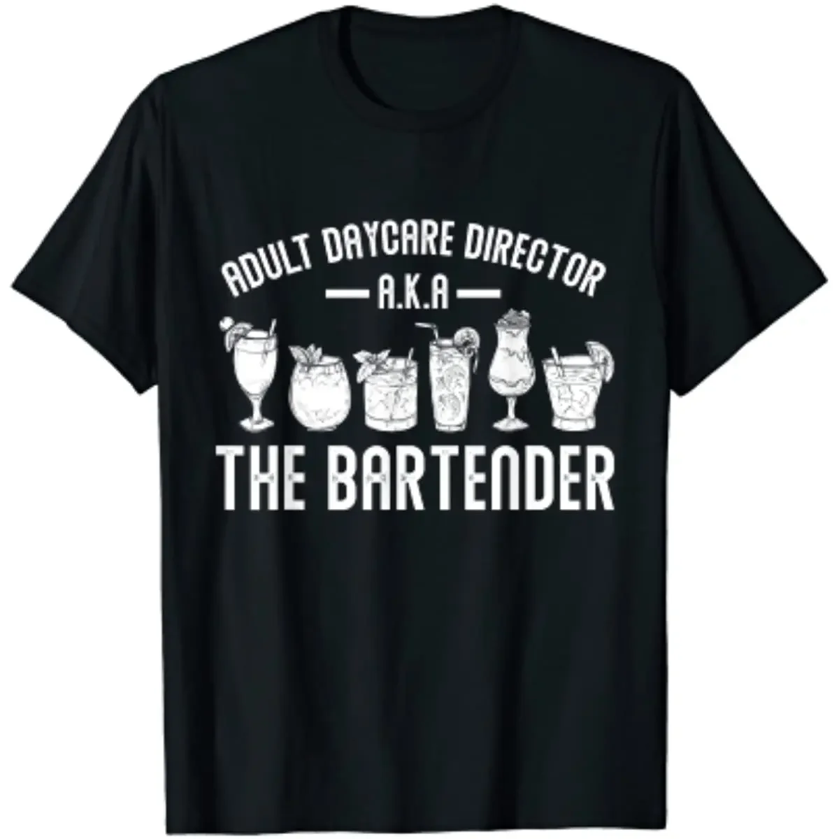 Adult A.K.A. The Bartender Funny Bartender Men Women T-Shirt Oversized T Shirt Streetwear Cotton Daily Casual Four Seasons Tees