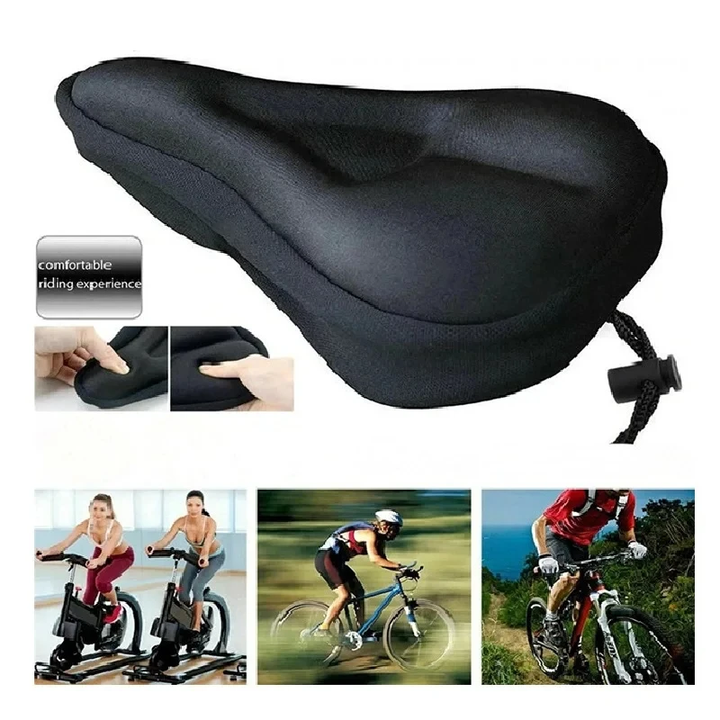 3D Soft Thickened Bicycle Seat Breathable Bicycle Saddle Seat Cover Comfortable Foam Seat Mountain Bike Cycling Pad Cushion Cove