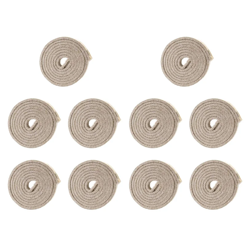 Rolo de tira de feltro resistente autoadesivo A98E-10X para superfícies duras (1/2 polegadas x 60 polegadas), branco cremoso