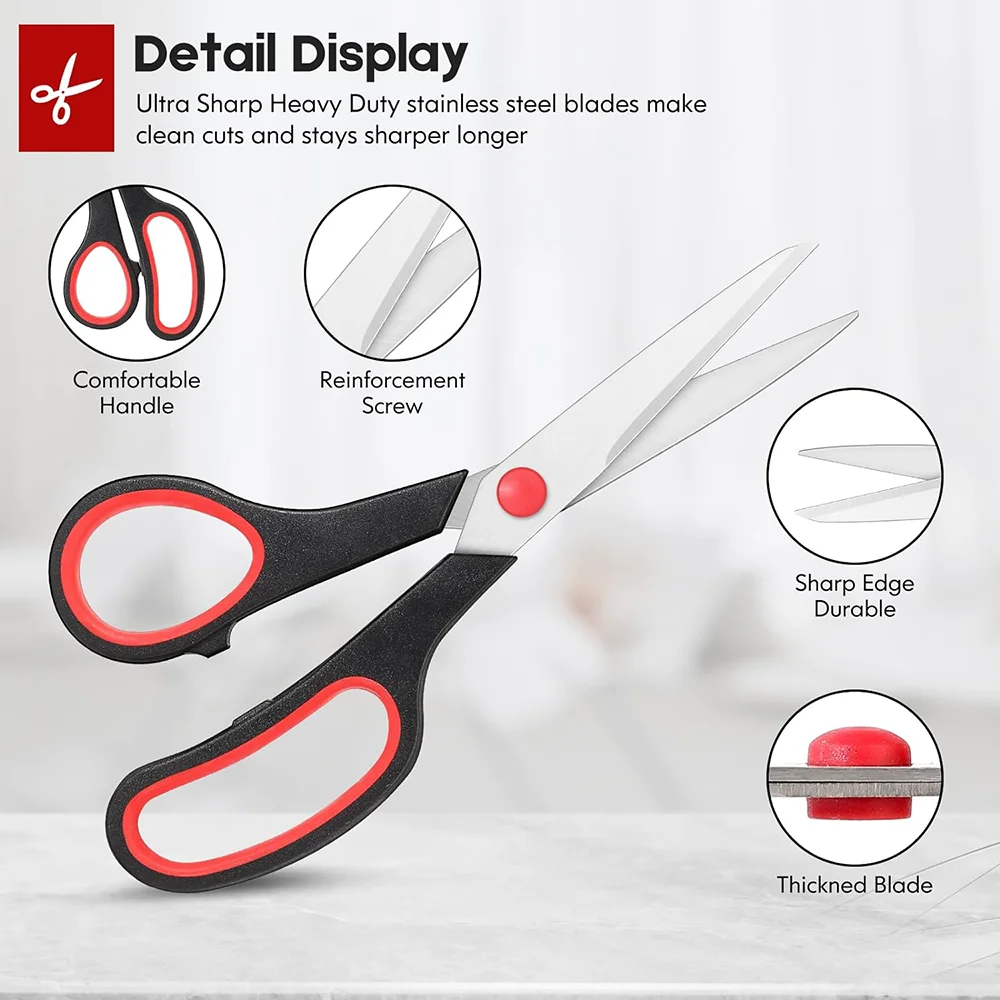 Stainless Steel Tailor Scissors Clothing Cutter Multipurpose Home Office Scissors DIY Sewing Tools Handmade Tools