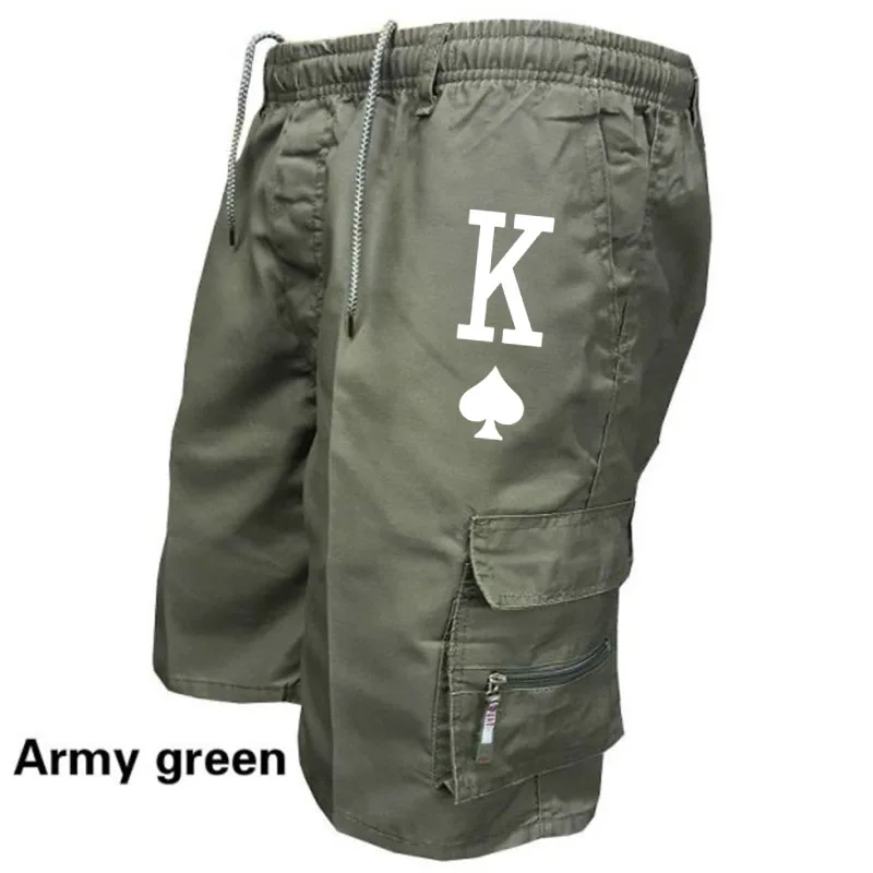 Casual Summer Short Shorts Loose Beach Cargo Shorts and Hiking Shorts Overalls Men\'s Bottoms Drawstring Trousers