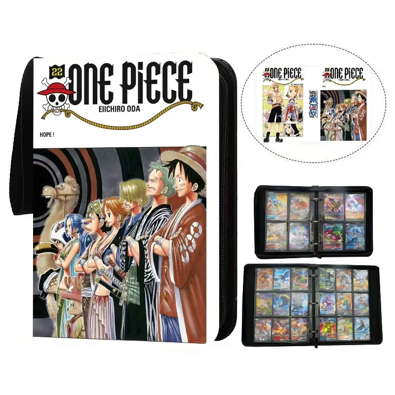 40-900pcs Anime One Piece Luffy Zoro Card Book Pu Super Large Capacity Card Binder Display Game Collection Card Kids Toy Gift