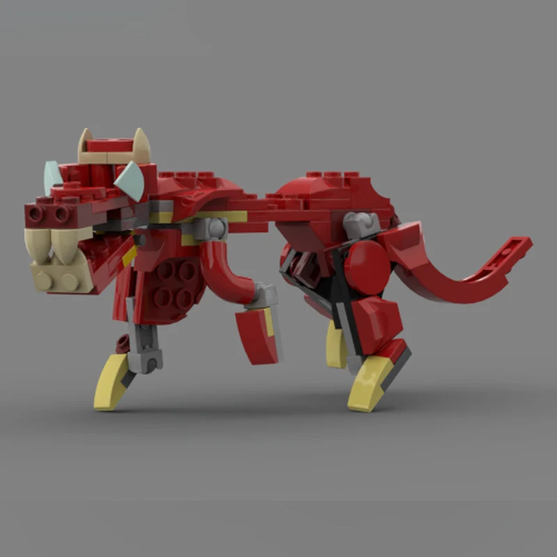 Creators Animal Series Model MOC Building Bricks Red Wolf Modular Technology Gifts Holiday Assemble Children Toys Suit
