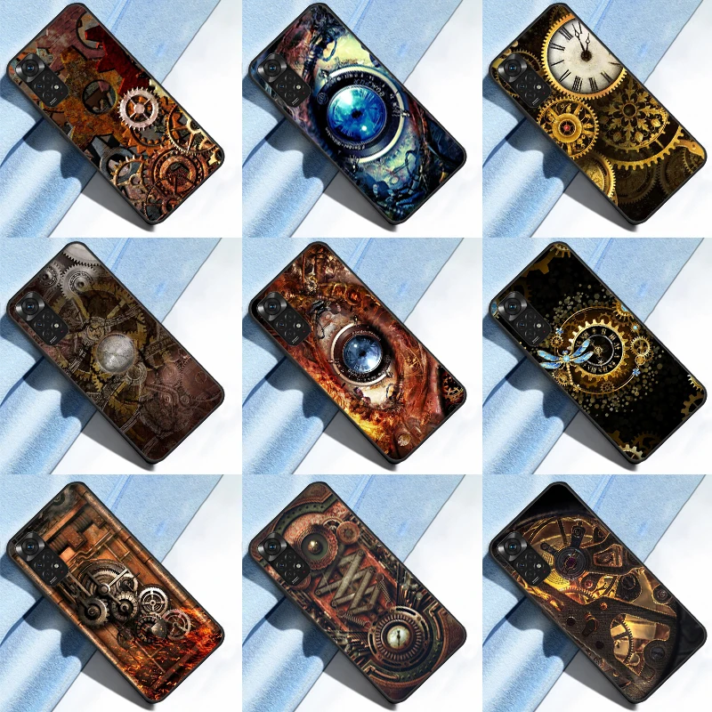 Чехол в стиле стимпанк для Xiaomi Redmi Note 12 Pro 8 9 10 11 Pro Note 12S 11S 10S 9S Redmi 12C 9C 10C