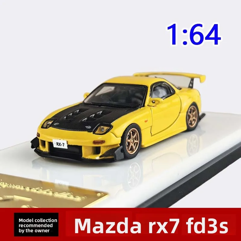

Diecast 1:64 Scale Mazda RX7 RX-7 Initial D Amamura FD3S Alloy Car Model Collectible Toy Gift Souvenir Display Ornament