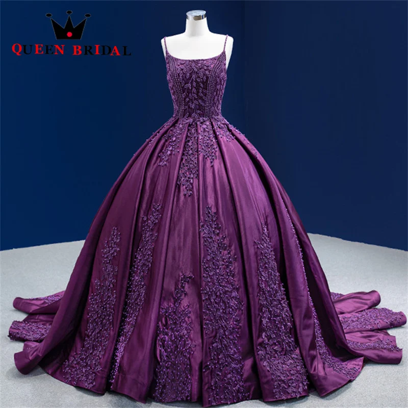 

Charming Exquisite Beading Lace Evening Dress 2023 New Satin Boat Neck Spaghetti Strap Formal Gowns Robes De Soirée Custom ZX54