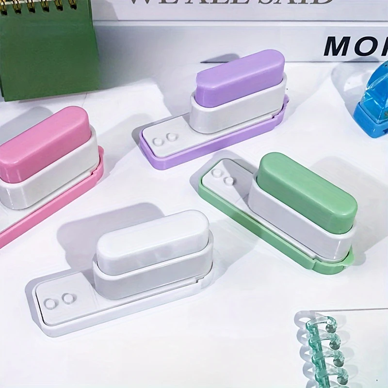 Efficient DIY 5-Hole Punch for Binder Office Desk Organizer Sharp Paper Punch Tool for Notebook File Binding