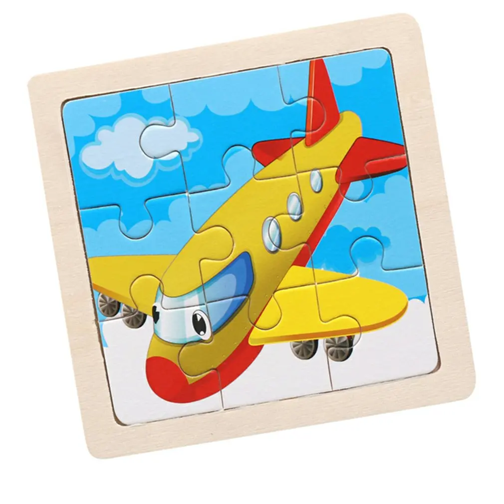 子供のための木製パズル,9ピース,子供のための小さなパズル,ウディ,動物,森,おもちゃ,パズル,トラフィックのパズル