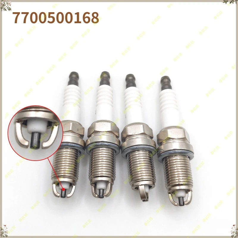 7700500168 (BKR6EK) 4pcs Car Spark Plug For RENAULT SANDERO STEPWAY LOGAN THALIA TWINGO 1.4L 1.6L 1.2L K7M K7J D7F