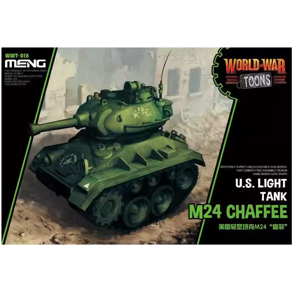 

Q Edition Meng WWT-018 US M24 Chaffee светильник Tank, коллекция ремесленных игрушек, набор пластиковых моделей с орнаментом