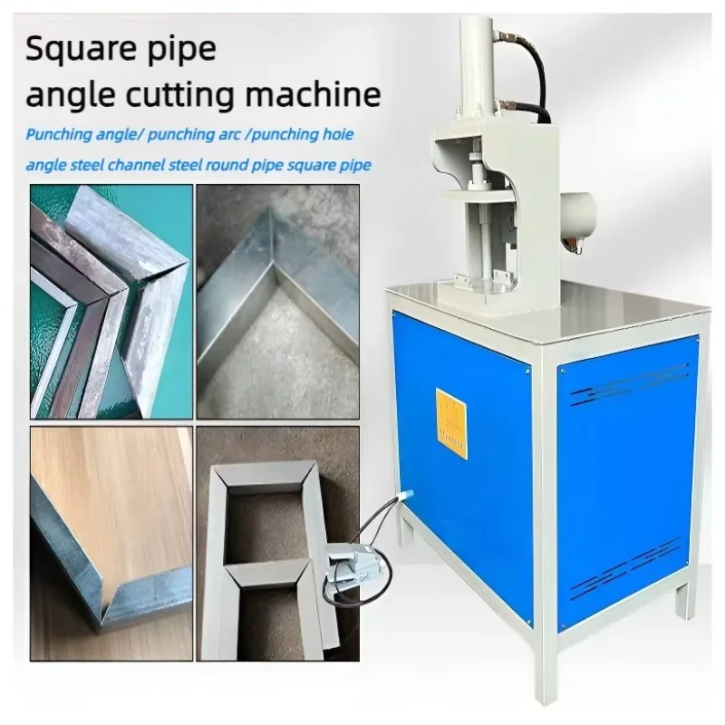45 Degree Angle Electric Cutter Hydraulic Square Hole Puncher Steel Pipe Punching/Notching Machine