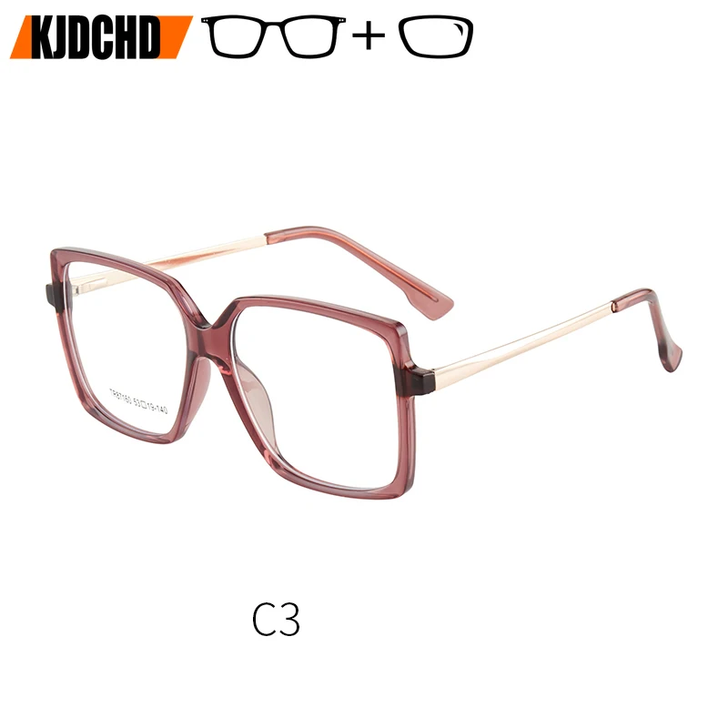

KJDCHD 2025 Fashion Square TR90 Prescription Glasses Anti Blue Light/Photochromic/ Myopia/Progressive Eyeglasses for Women