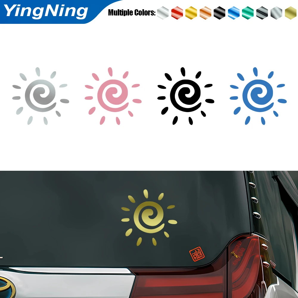 

Reflective Sun Totem Car Sticker Minimalist Vinyl Decal Waterproof Sunscreen for SUV Truck Laptop Motorcycle Helmet Accessory