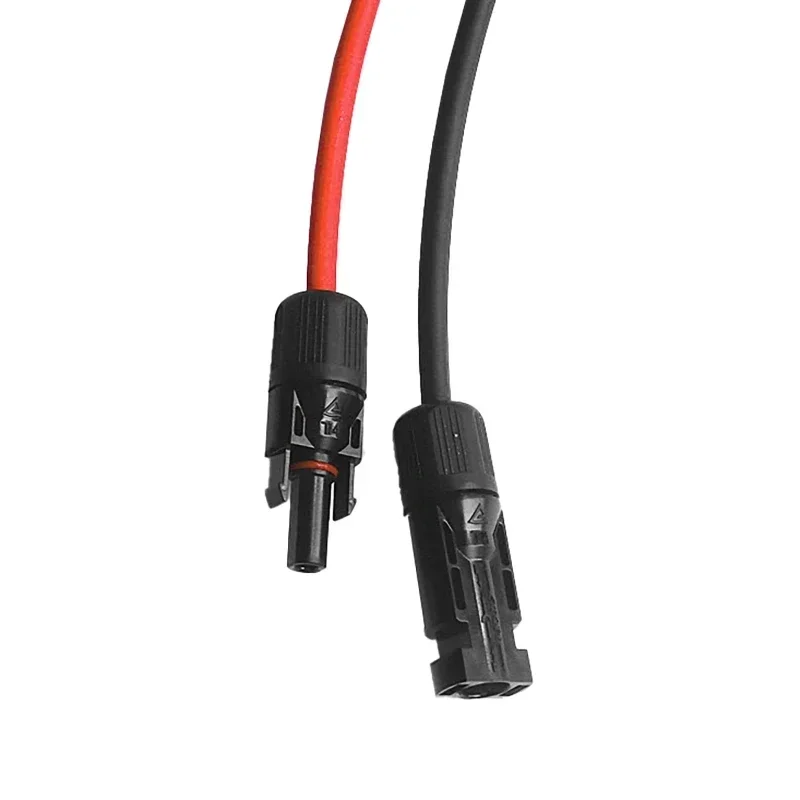 2m Solar Extension Cables 2.5 Square Wire Cable with PV DC Connector Used in Solar Panel System IP68 1500V Rated Voltage