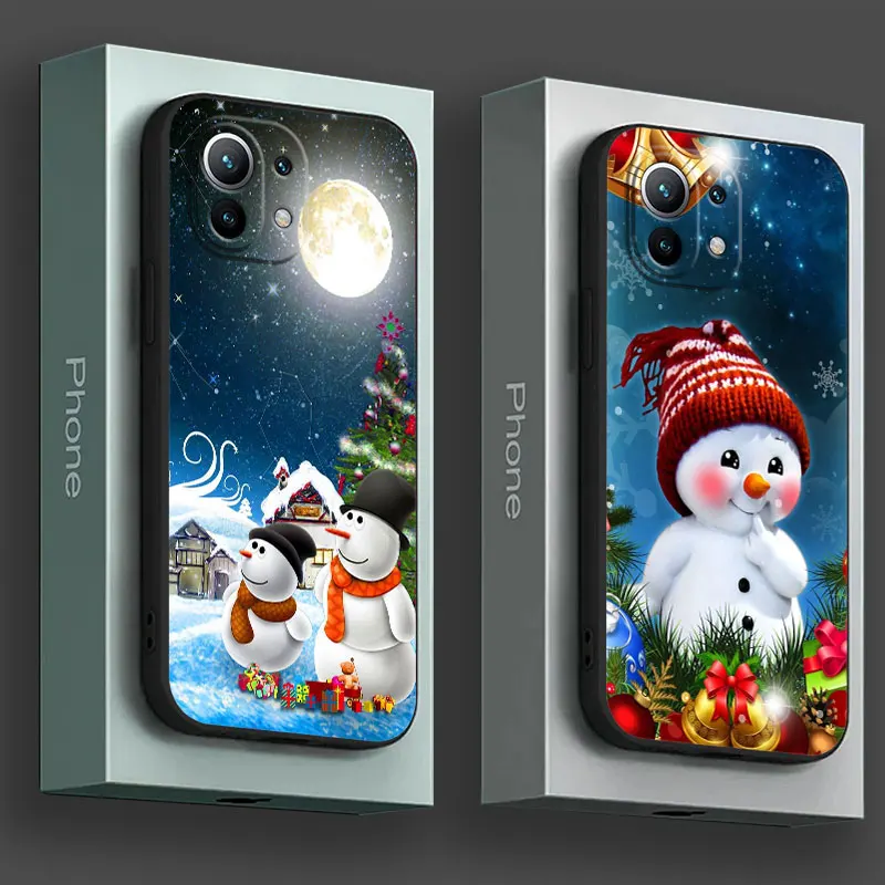 

Santa Claus Snowman Christmas Phone Case For Xiaomi 14T 13T 12T 11T 10T 14 Pro 12 Mi 11 Lite Poco X3 X4 X5 X6 M5 F5 F6 Pro Cover