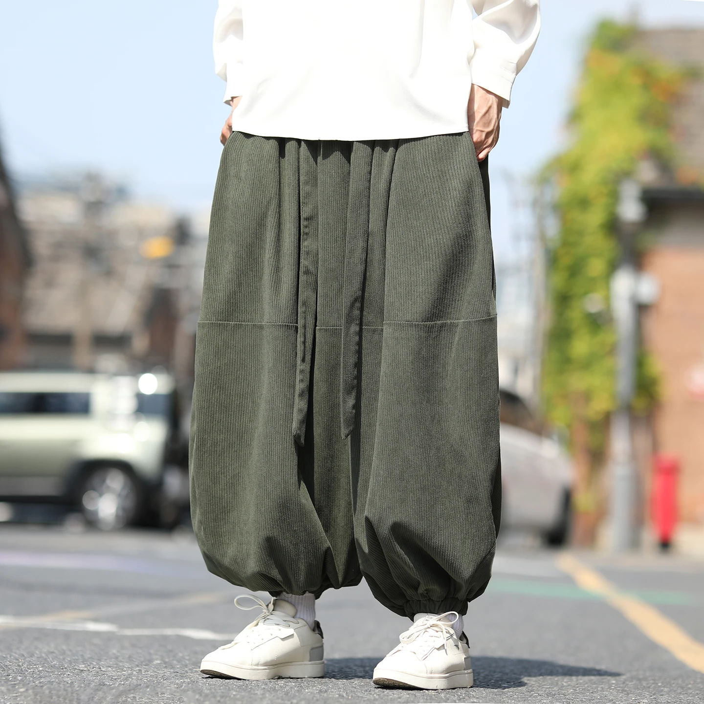 

Осень 2024, мужские вельветовые брюки, мужские повседневные широкие брюки большого размера, уличная одежда, шаровары, мужские и женские толстые брюки в стиле Харадзюку